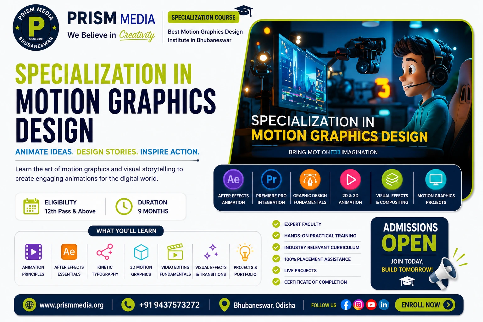 Top Motion Graphics Designer Course Institute with Placement | Prism Media